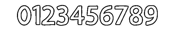 Veluna Sans Outline Font OTHER CHARS