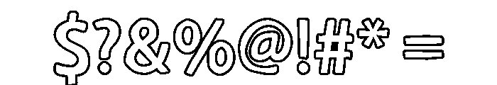 Veluna Sans Outline Font OTHER CHARS