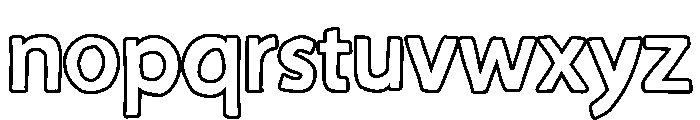 Veluna Sans Outline Font LOWERCASE