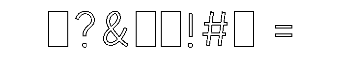 Velvet Arcade Outline Font OTHER CHARS