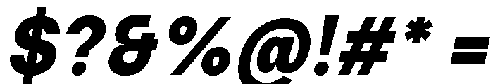 Ventaro Black Italic Font OTHER CHARS