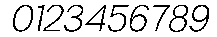 Ventaro Extra Light Italic Font OTHER CHARS