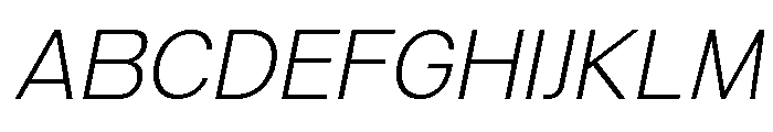 Ventaro Extra Light Italic Font UPPERCASE