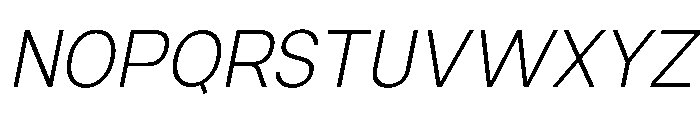 Ventaro Extra Light Italic Font UPPERCASE