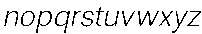 Ventaro Extra Light Italic Font LOWERCASE