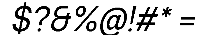 Ventaro Italic Font OTHER CHARS