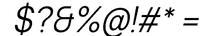 Ventaro Light Italic Font OTHER CHARS