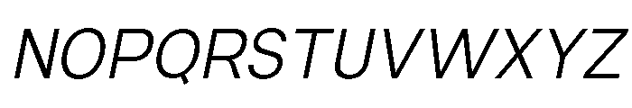 Ventaro Light Italic Font UPPERCASE
