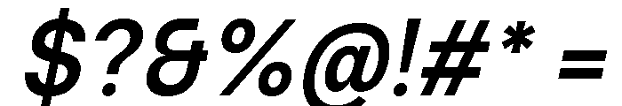 Ventaro Semi Bold Italic Font OTHER CHARS