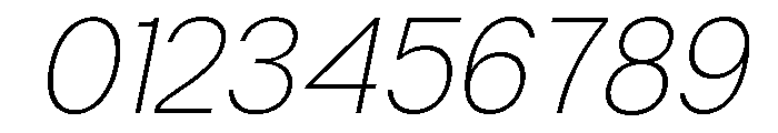 Ventaro Thin Italic Font OTHER CHARS