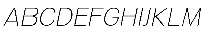 Ventaro Thin Italic Font UPPERCASE