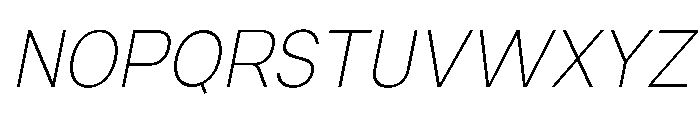 Ventaro Thin Italic Font UPPERCASE