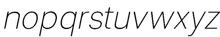 Ventaro Thin Italic Font LOWERCASE