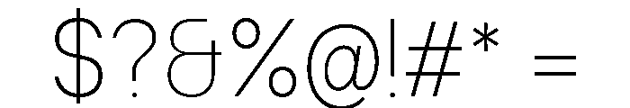 Ventaro Thin Font OTHER CHARS