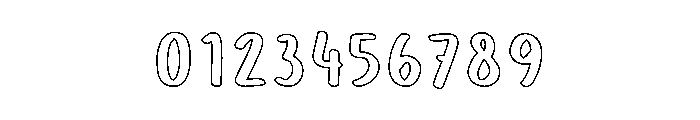 Verdera-Hollow Font OTHER CHARS