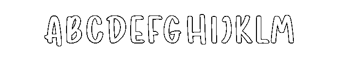 Verdera-Hollow Font UPPERCASE