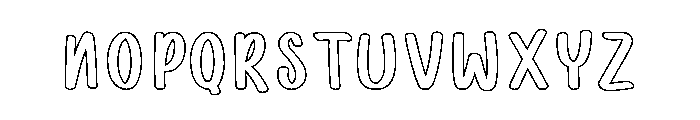 Verdera-Hollow Font UPPERCASE