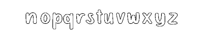 Verdera-Hollow Font LOWERCASE
