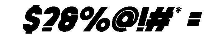 Vernosa Variable Black Oblique Font OTHER CHARS