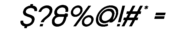Vernosa Variable ExtLt Obliq Font OTHER CHARS