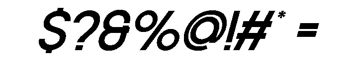 Vernosa Variable Light Oblique Font OTHER CHARS