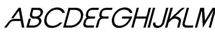 Vernosa Variable Thin Oblique Font UPPERCASE