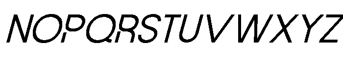 Vernosa Variable Thin Oblique Font UPPERCASE