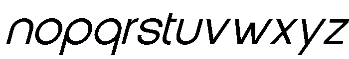 Vernosa Variable Thin Oblique Font LOWERCASE