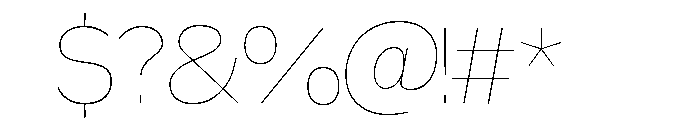 Veromecha Thin Font OTHER CHARS