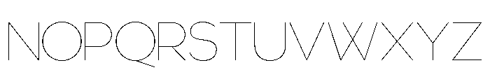 Veromecha Thin Font UPPERCASE
