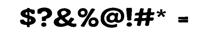 Vertical Chunky Font OTHER CHARS