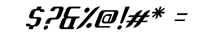Vertico Italic Font OTHER CHARS