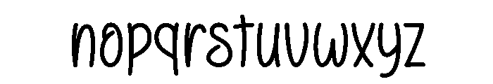 Very Funny Note Font LOWERCASE