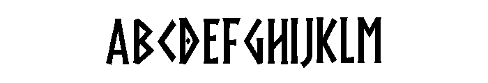 Vesperthorn Font UPPERCASE