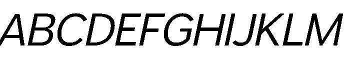 Vexa Italic Font UPPERCASE