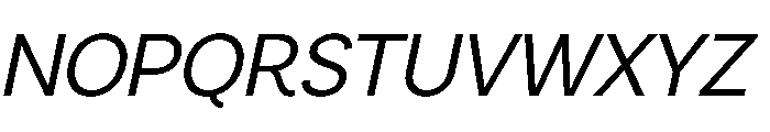 Vexa Italic Font UPPERCASE