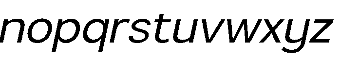 Vexa Italic Font LOWERCASE