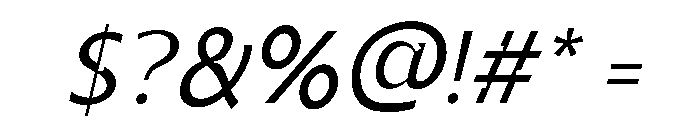Vexane-Italic Font OTHER CHARS