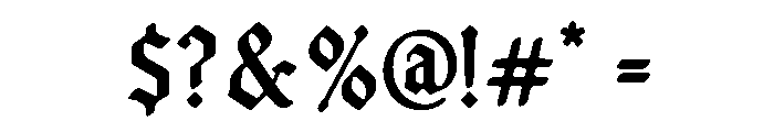 Veyr Gothic Font OTHER CHARS