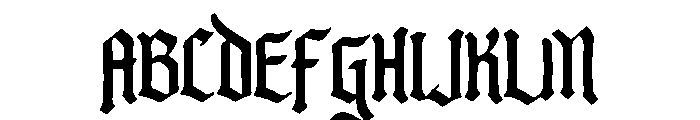 Veyr Gothic Font UPPERCASE