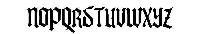 Veyr Gothic Font UPPERCASE