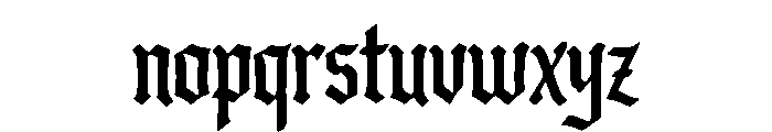 Veyr Gothic Font LOWERCASE