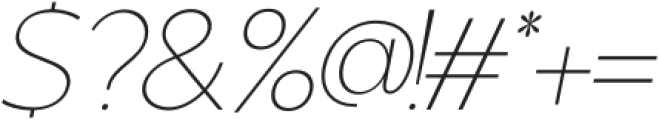 VERSATILE Thin Italic otf (100) Font OTHER CHARS