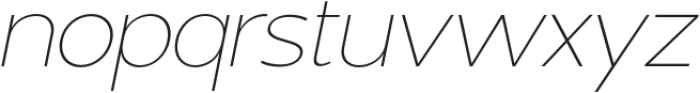 VERSATILE Thin Italic otf (100) Font LOWERCASE