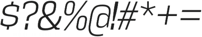 Vectipede Light Italic otf (300) Font OTHER CHARS