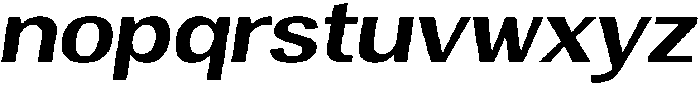 Vegora Bold Semi Expanded Slant otf (700) Font LOWERCASE