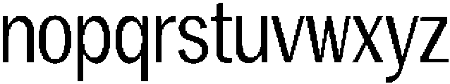 Vegora Condensed otf (400) Font LOWERCASE