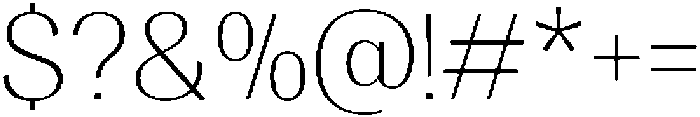 Vegora Extra Light otf (200) Font OTHER CHARS