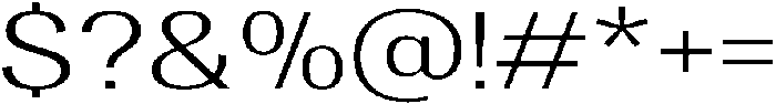 Vegora Light Expanded otf (300) Font OTHER CHARS