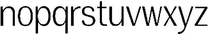 Vegora Light Semi Condensed otf (300) Font LOWERCASE
